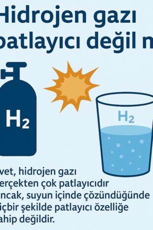 Hidrojen gazı patlayıcı değil mi?